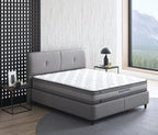 Lento Boxspring met Opbergruimte met Cool Action hoofdbord, creme 14207