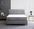 Lento Boxspring met Opbergruimte met Cool Action hoofdbord, creme 14207