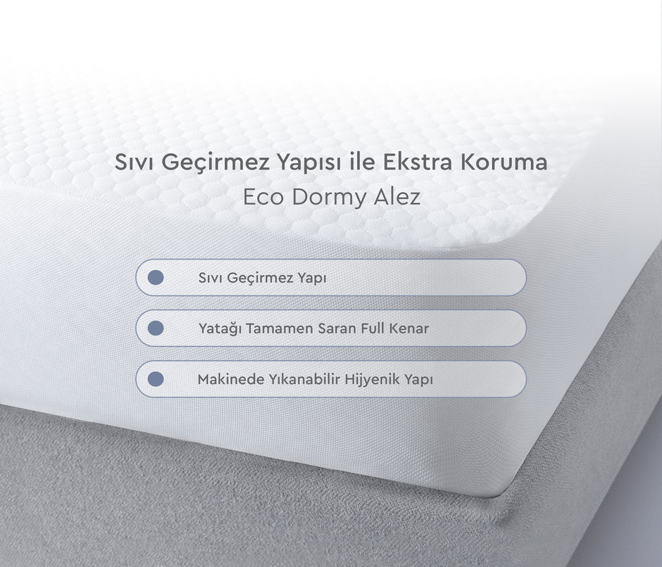 Eco Dormy Waterdichte Matrasbeschermer Wit