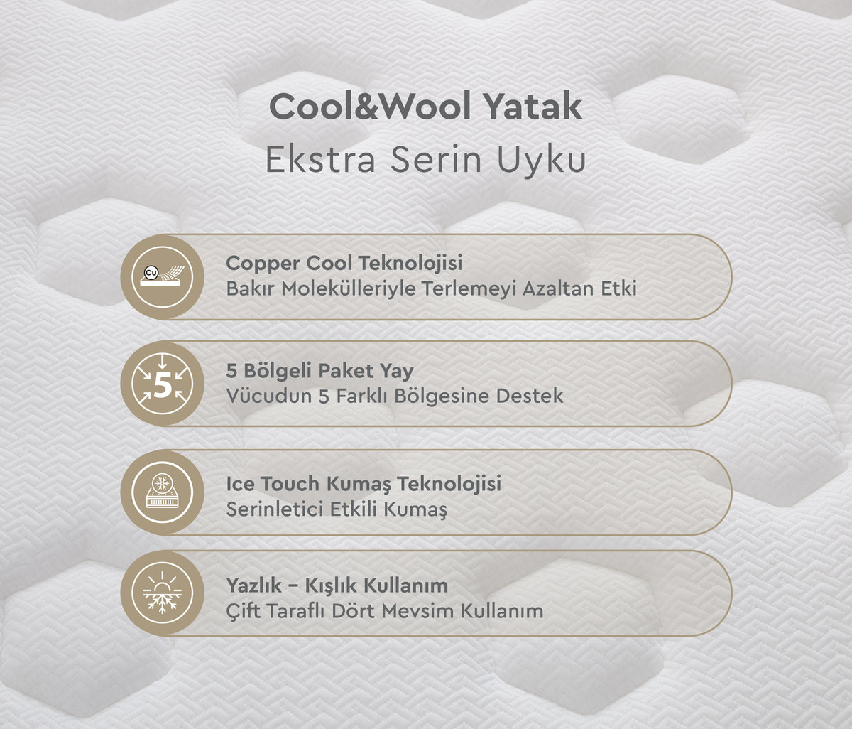 Cool&Wool 5-zone Pocketvering Matras - foto 6