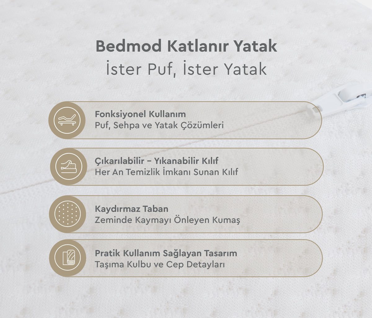 Bedmod Multifunctionele Poef / Bed - foto 13