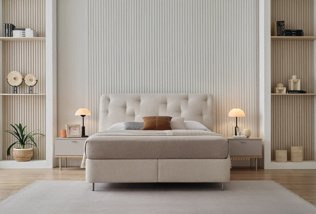 Cante Boxspring Met Hoofdbord Beige - foto 4