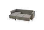 Grace Hoekbank met Slaapfunctie Small Fluweel Bruin-Groen - foto 6