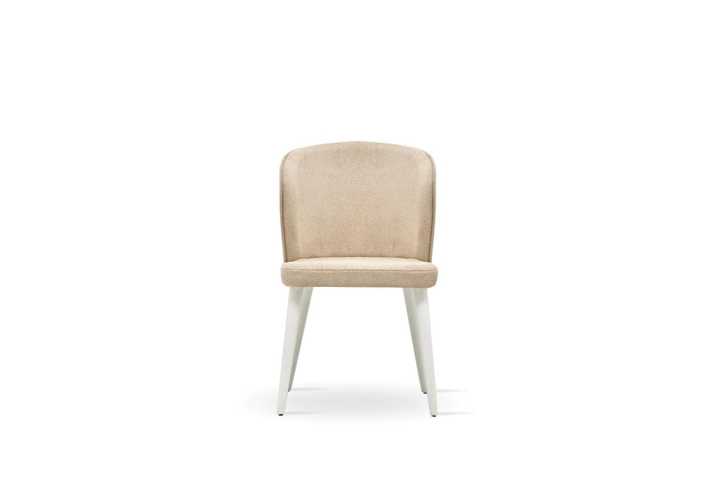 Legato Eetkamerstoel Fluweel Stof Licht Beige - foto 4