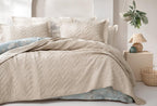 Curly Beige Bed Sprei Eenpersoons