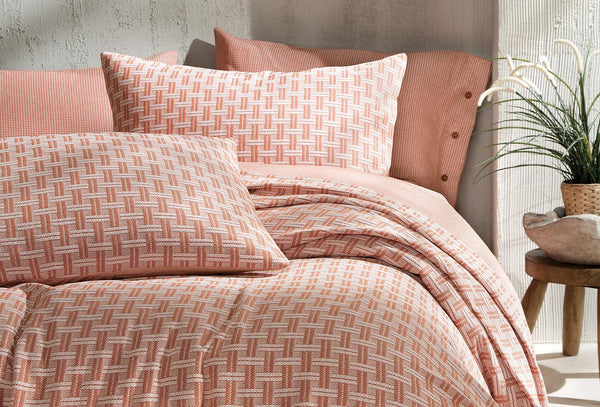 Clara Terracotta Bed Sprei Seti Eenpersoons