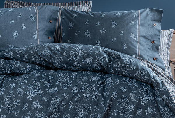 Aveline Indigo Dekbedovertrekset Eenpersoons