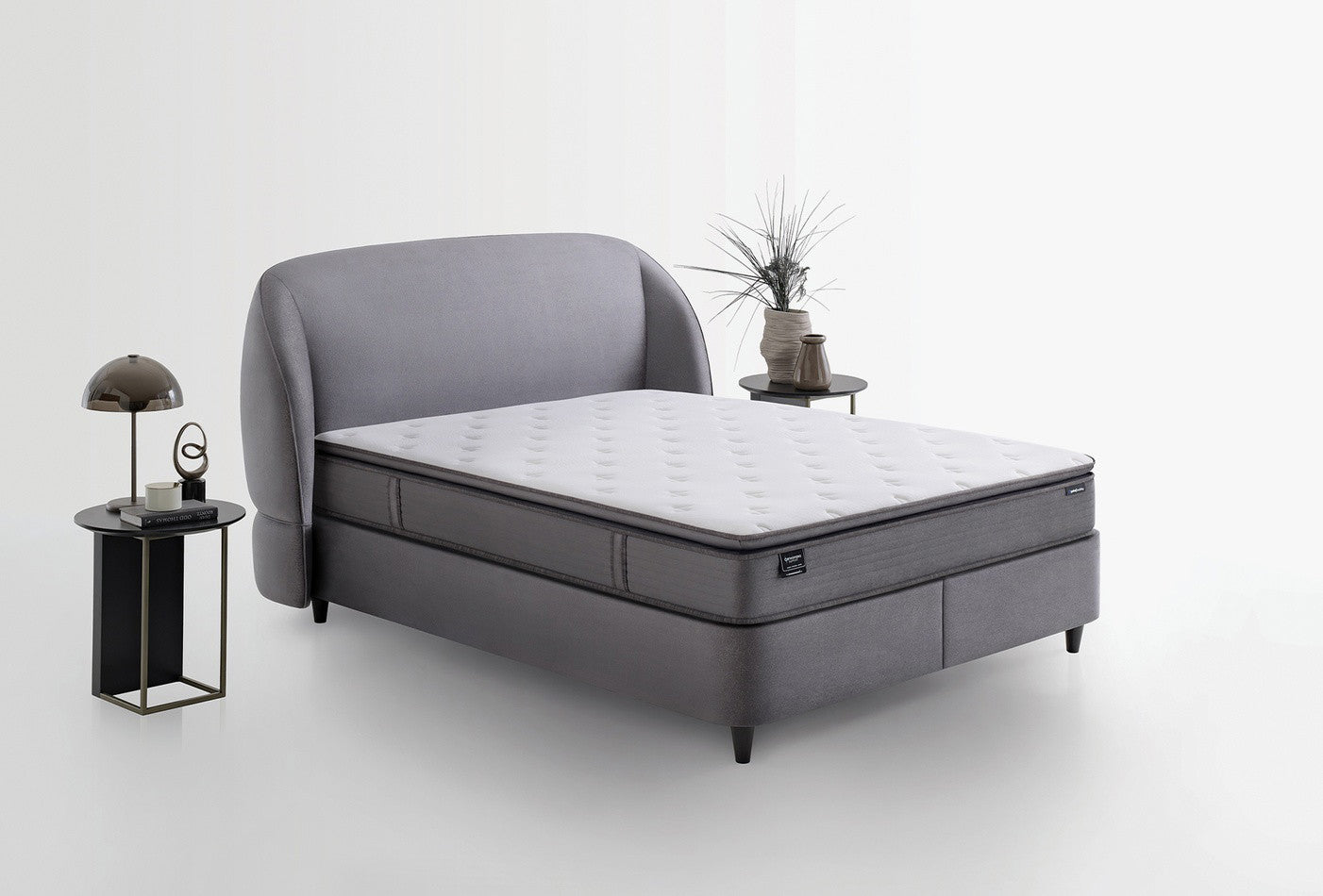 Lotto Orthopedic Support Bed Boxspring met hoofdbord 140x190 cm Antraciet - foto 2
