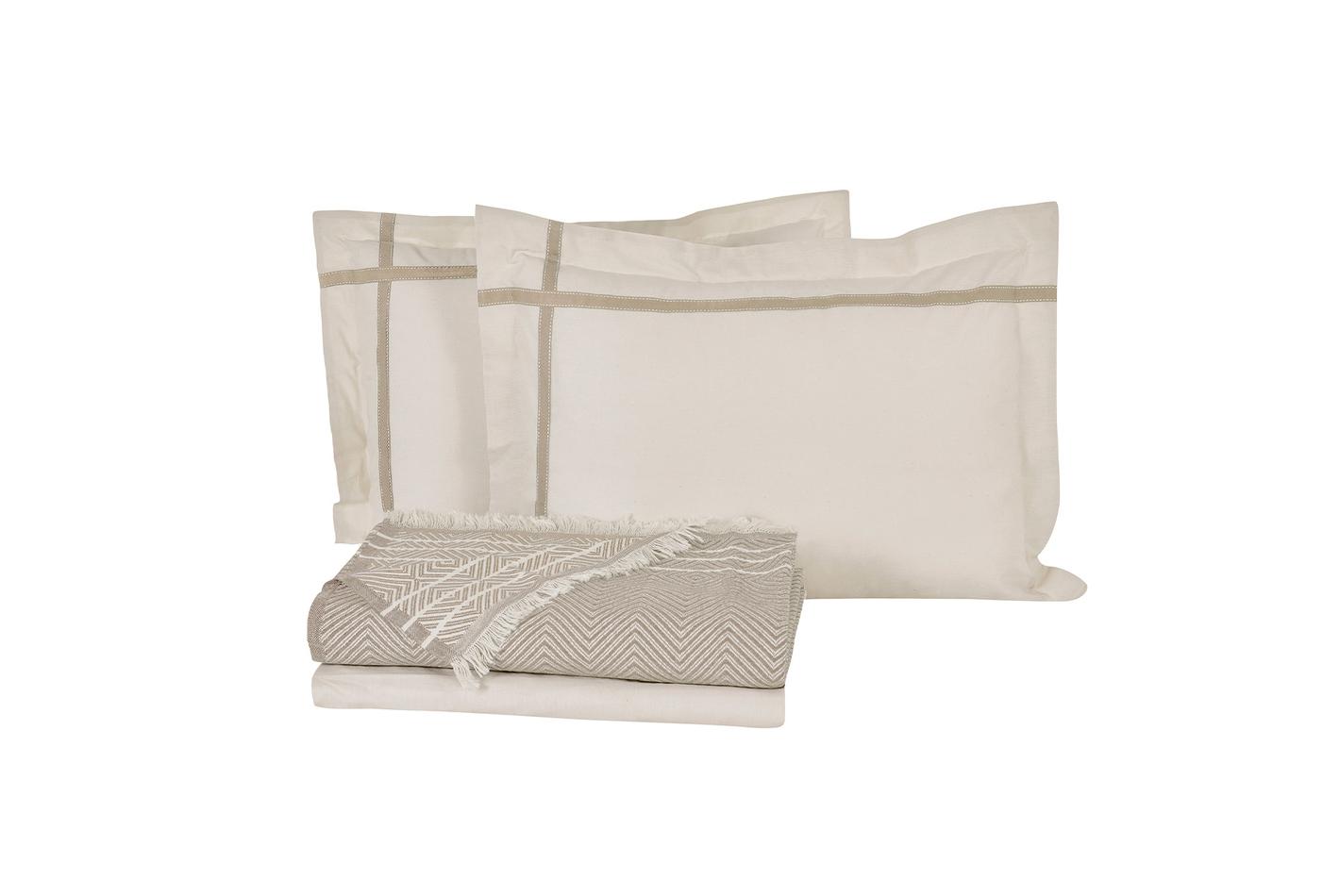 Colin Beige Pique Tk Eenpersoons - foto 3