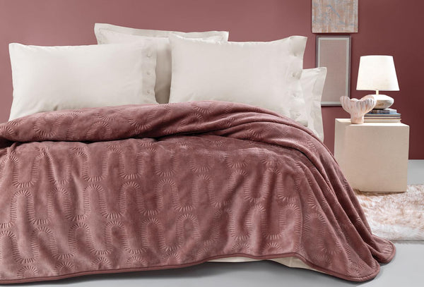 Tricia Oudroze Deken Tweepersoons