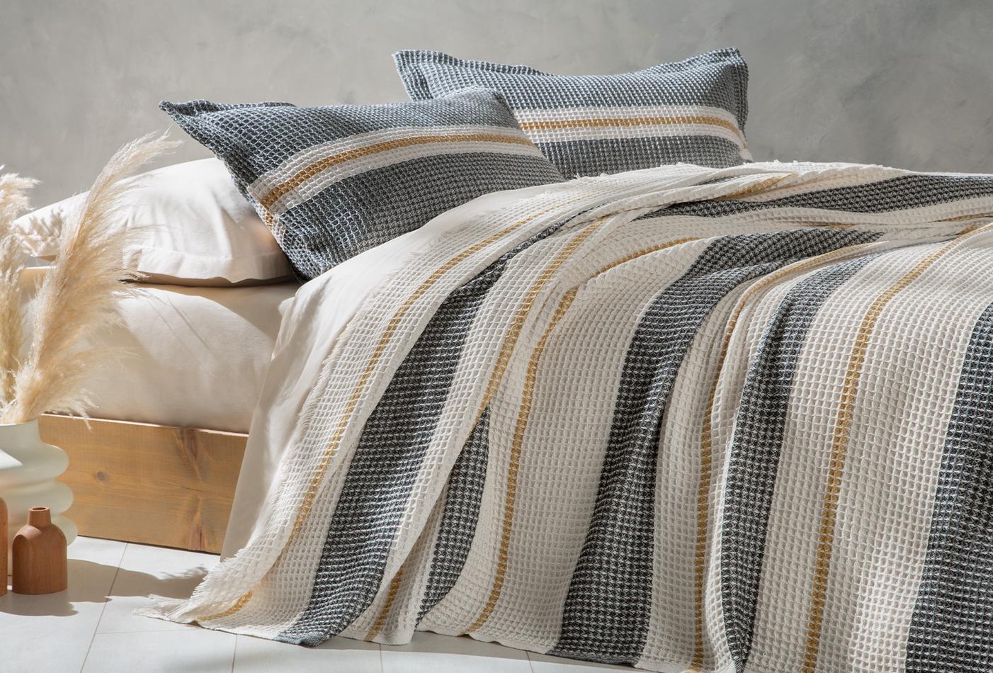Recta Antraciet Pique Bed Sprei Seti Eenpersoons - foto 3