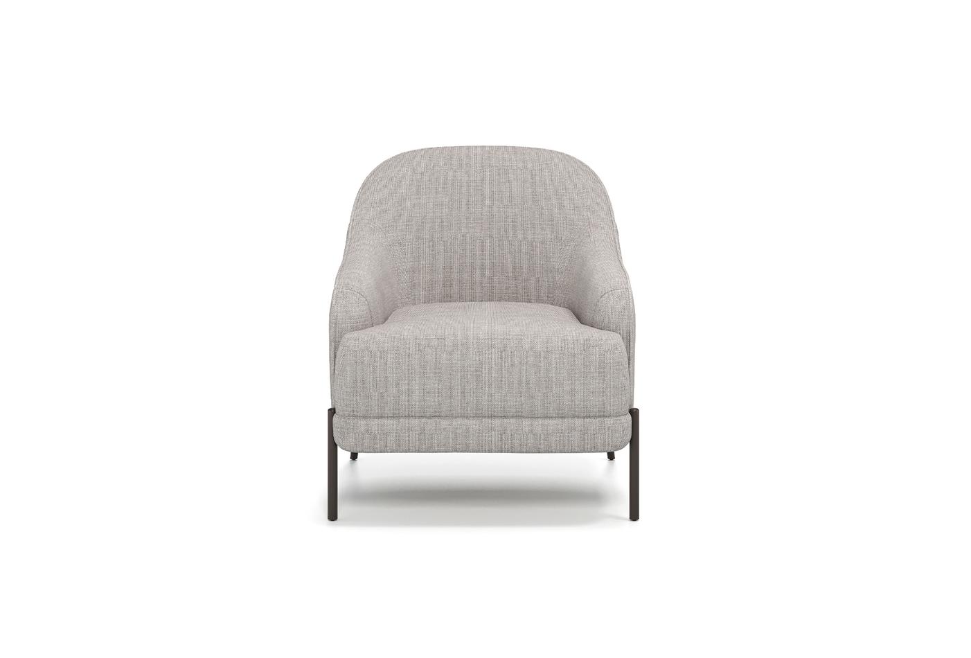 Varena Fauteuil Geweven stof Lichtgrijs - foto 6