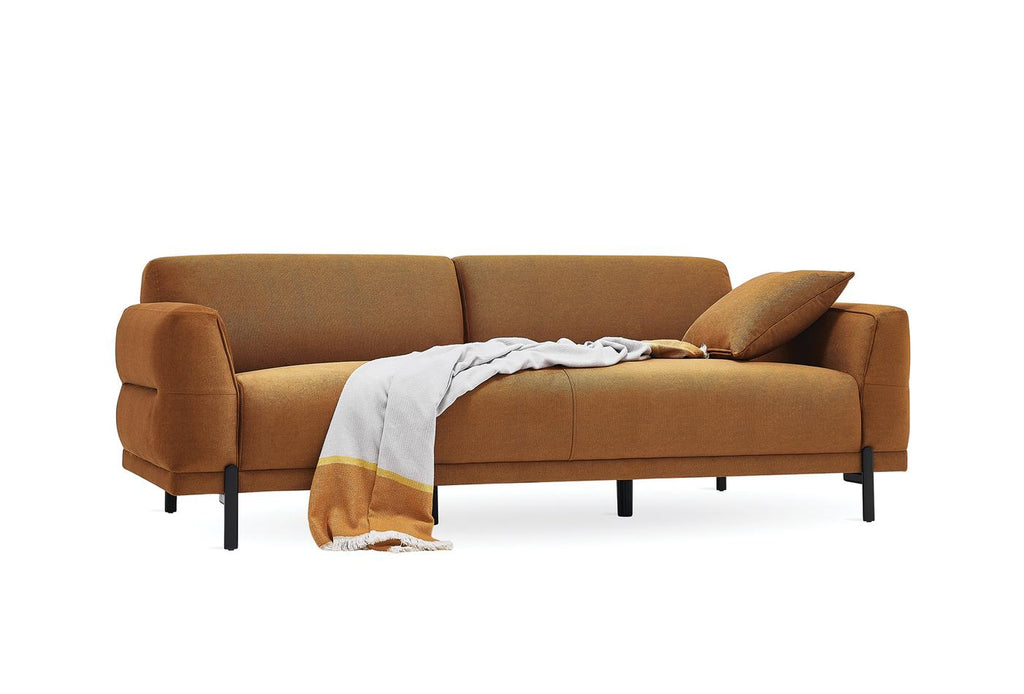 Terra 3-Zitsbank met Slaapfunctie Fluweel Licht Terracotta - foto 6