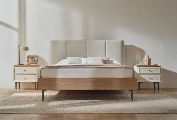 Marsana Bed Incl. Hoofdbord 160X200 Cm 71001 Beige Geweven stof