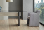 Austin Eetkamerstoel Geweven stof Fauteuil Tasarim Donkergrijs - foto 5