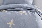 Chevron Indigo Bed Sprei Seti Eenpersoons - foto 5