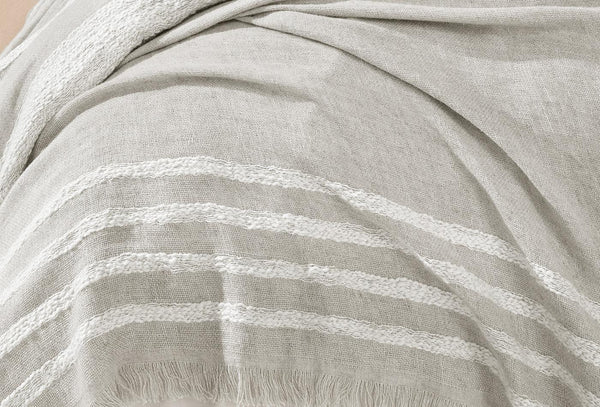 Theo Beige Bed Sprei Tweepersoons