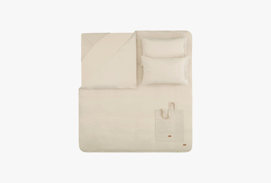 Plain Beige Dekbedovertrekset Tweepersoons - foto 2