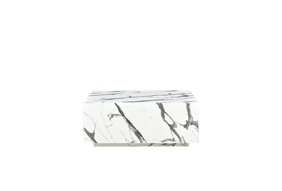 Tosca Salontafel Marmerlook Wit 90X35 Cm