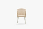 Legato Eetkamerstoel Fluweel Stof Licht Beige - foto 2