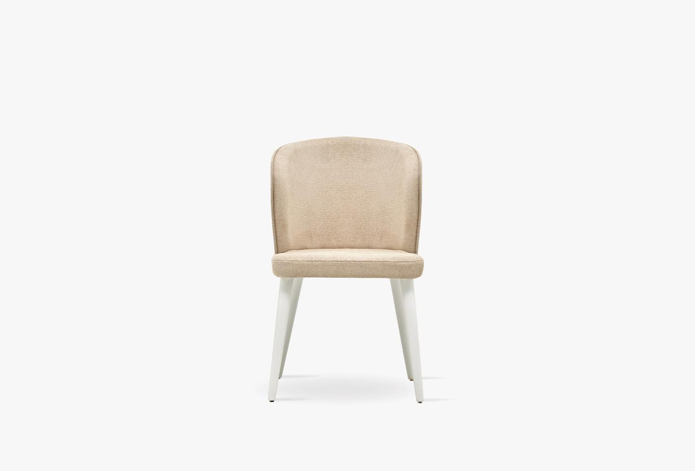 Legato Eetkamerstoel Fluweel Stof Licht Beige - foto 2