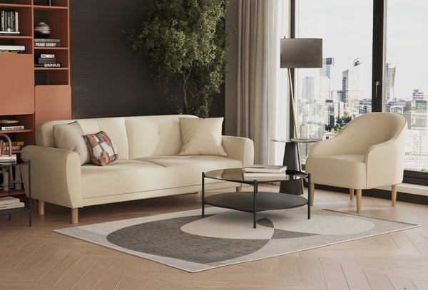 Aldea Bankstel Linnen geweven 13005 Creme