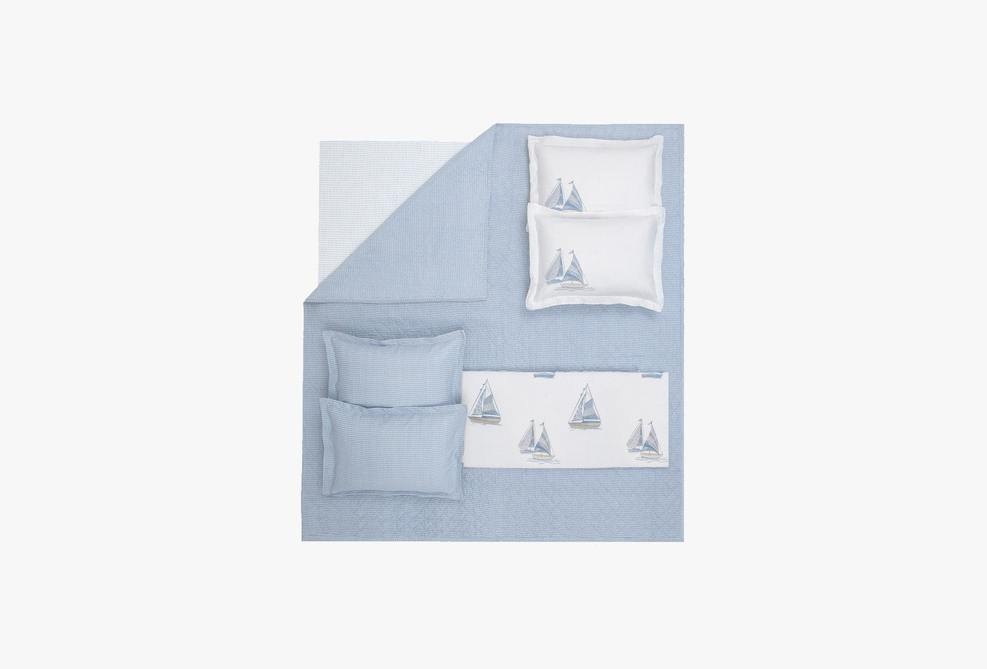 Morian Indigo Pique Bed Sprei Tk Eenpersoons - foto 2