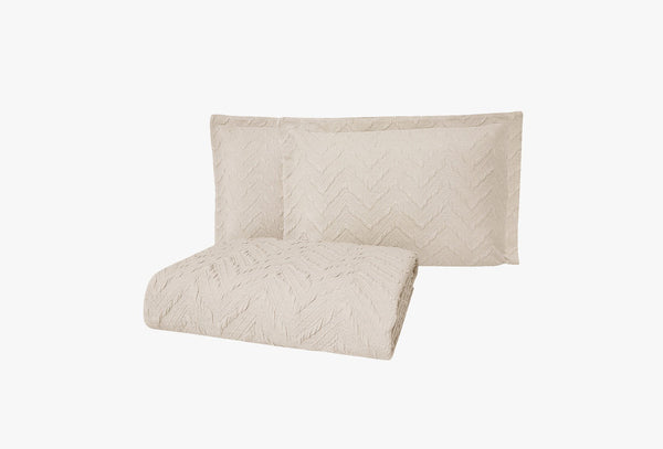 Curly Beige Bed Sprei Eenpersoons