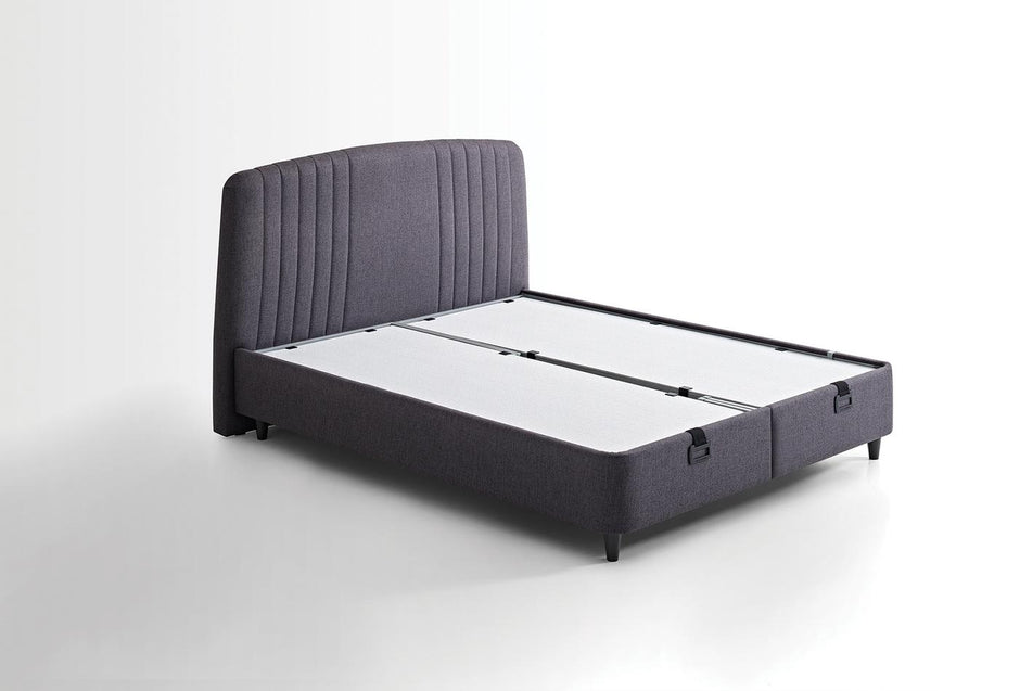 Canto Silver Boxspring met hoofdbord 90X190 Cm Antraciet