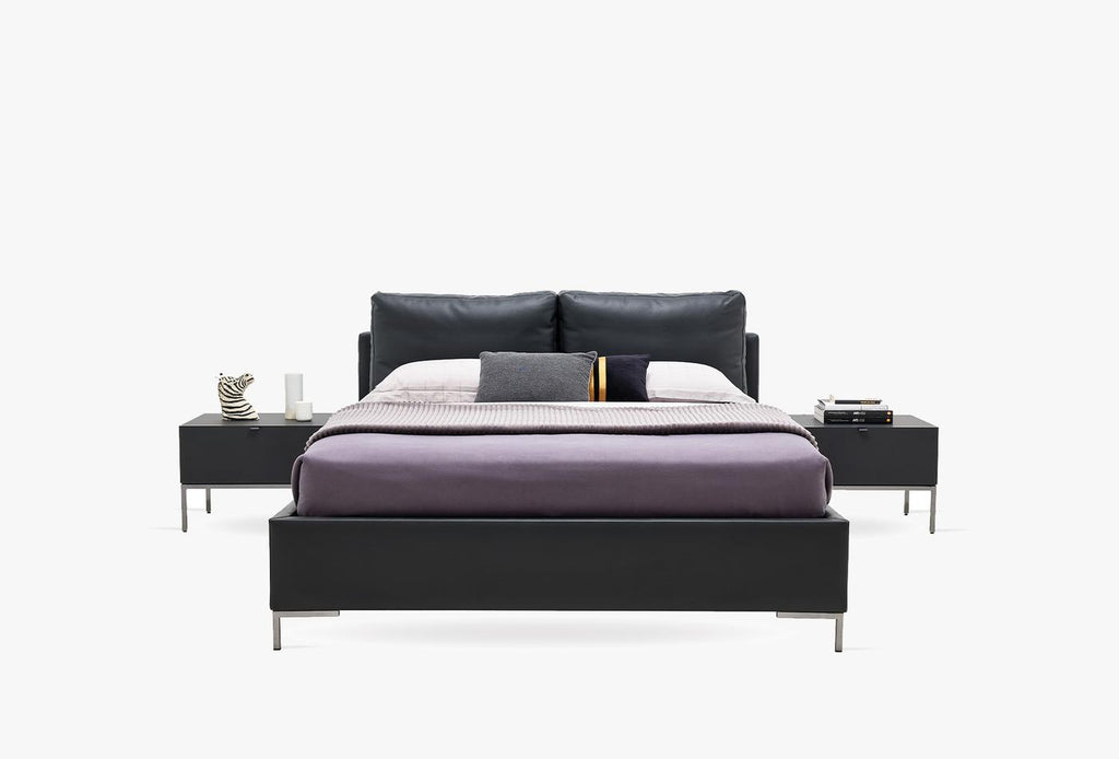 Legato Boxspring met hoofdbord 160x200 cm Grijs Kunstleer Stof - foto 2