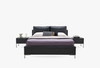 Legato Boxspring met hoofdbord 160x200 cm Grijs Kunstleer Stof - foto 2