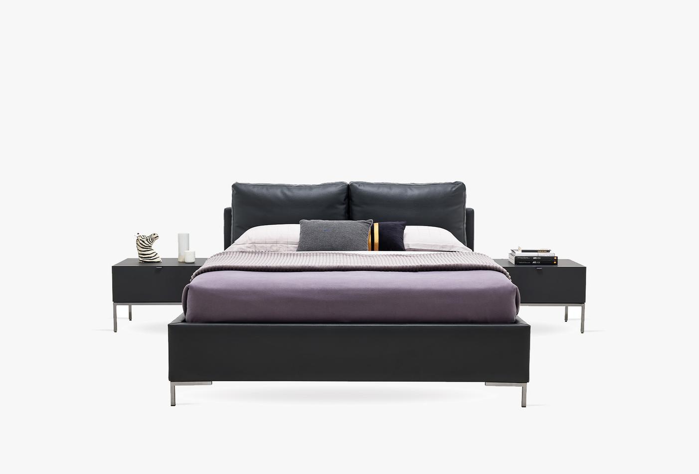 Legato Boxspring met hoofdbord 160x200 cm Grijs Kunstleer Stof - foto 2