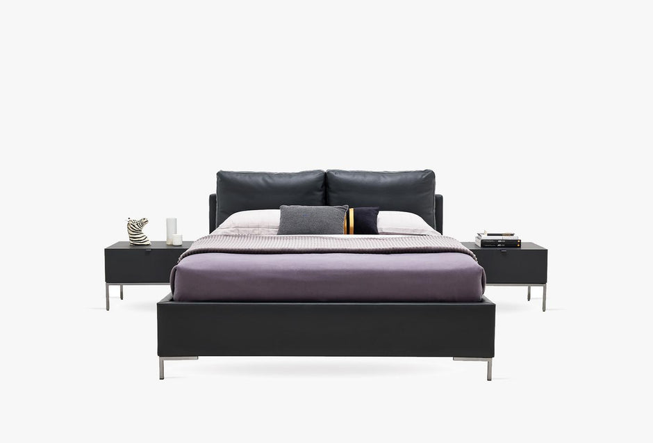 Legato Boxspring met hoofdbord 160X200 Cm Grijs Kunstleer Stof