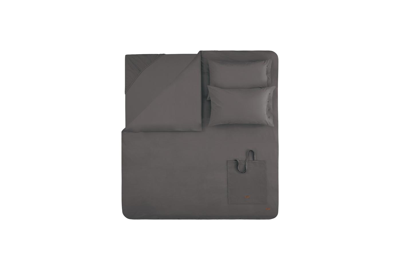 Plain Antraciet Dekbedovertrekset Tweepersoons Xl - foto 5