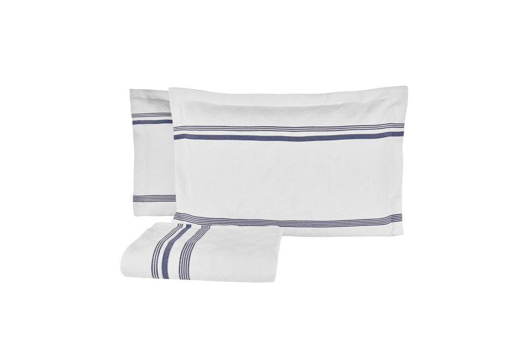 Larin Marineblauw Pique Bed Sprei Seti Tweepersoons - foto 3