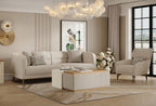 Marsana 3-Zitsbank met Slaapfunctie Creme - foto 3