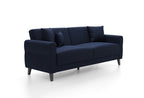 Astera Plus 3-Zitsbank met slaapfunctieLinnen geweven Marineblauw - foto 2