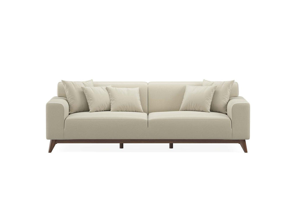 Netha 3-Zitsbank met Slaapfunctie Bank Mohair Creme - foto 2