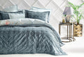 Vals Nil Groen Fluweel Bed Sprei Seti Tweepersoons