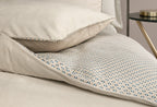 Charme Uberto Beige Fluweel Saten Dekbedovertrekset Tweepersoons - foto 3