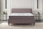 Sleep Balance Bed Boxspring met hoofdbord 90x190 cm Bruin - foto 5