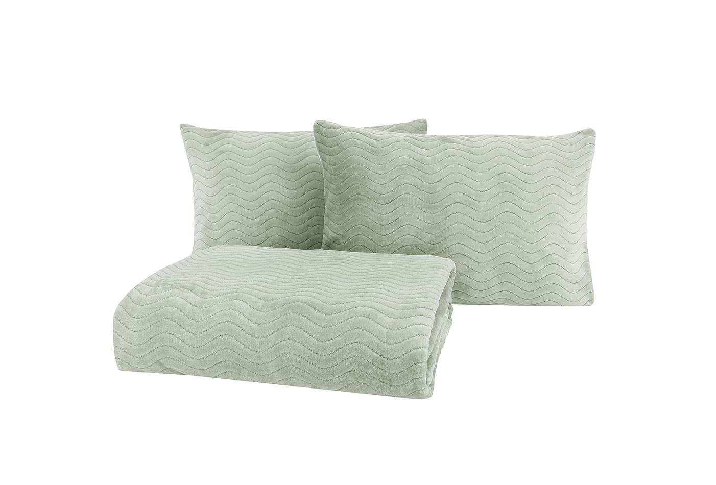 Dazel Saliegroen Deken Bed Sprei Seti Eenpersoons - foto 4