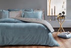 Charme Savio Indigo Fluweel Saten Dekbedovertrekset Tweepersoons Xl