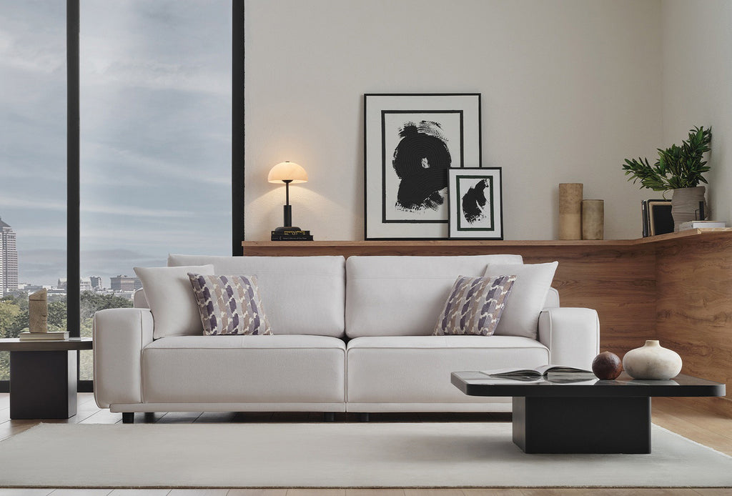 Mesta 3-Zitsbank + Fauteuil Creme - foto 4
