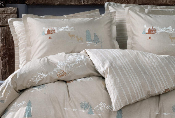 Mateo Beige Dekbedovertrekset Tweepersoons