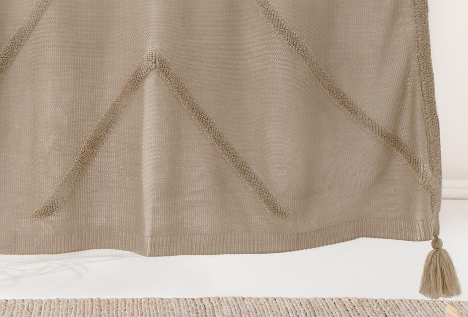Tina Beige Plaid 130X170 Cm
