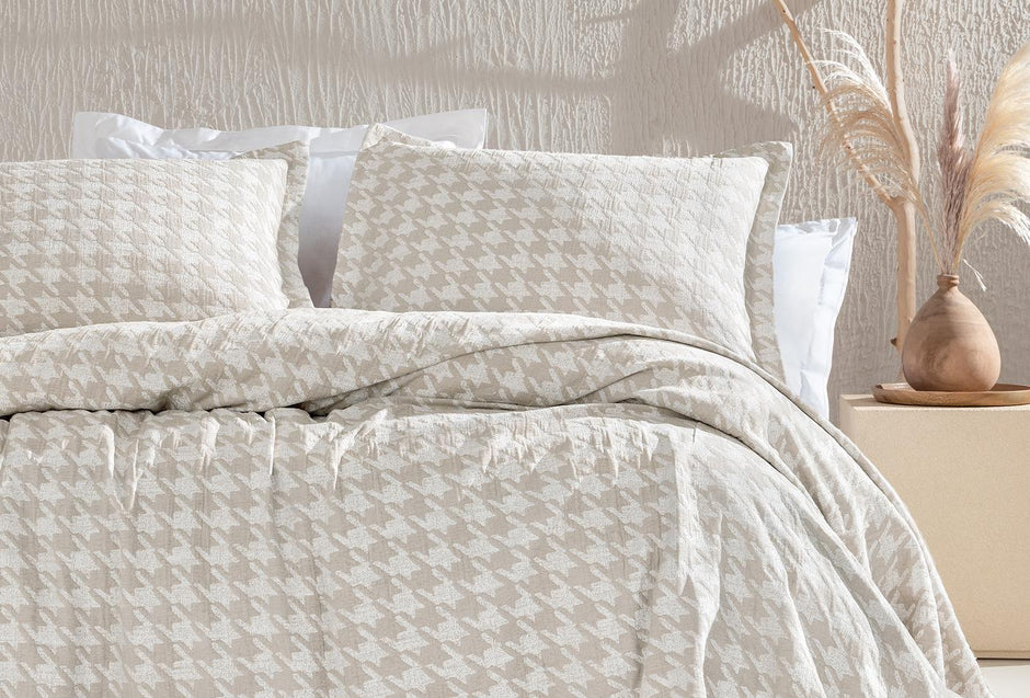 Agie Beige Bedsprei Eenpersoons
