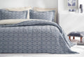 Morty Marineblauw Bed Sprei Seti Tweepersoons