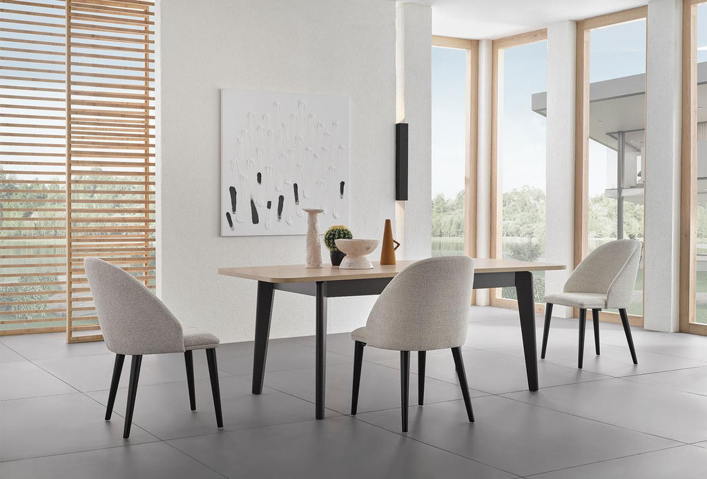 Terra Dressoir Eettafel Uitschuifbaar met armleuning Eetkamerstoel 4 Stuks - foto 4