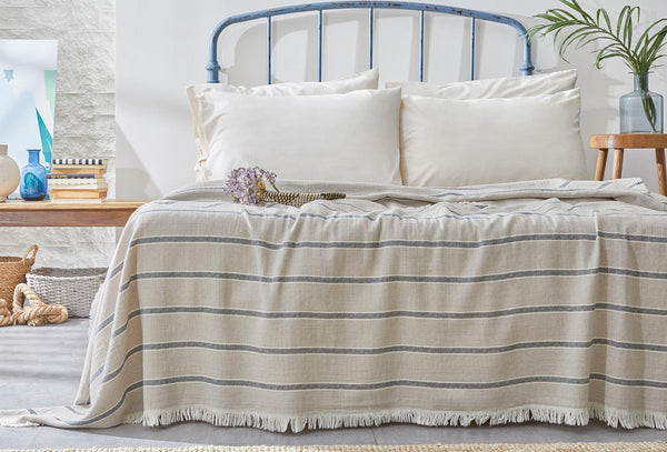 Vitali Taupe Pique Bed Sprei Tweepersoons
